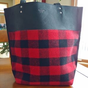 Red Buffalo Plaid Tote Bag